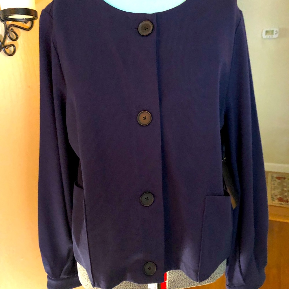 Caslon knit navy blue jacket